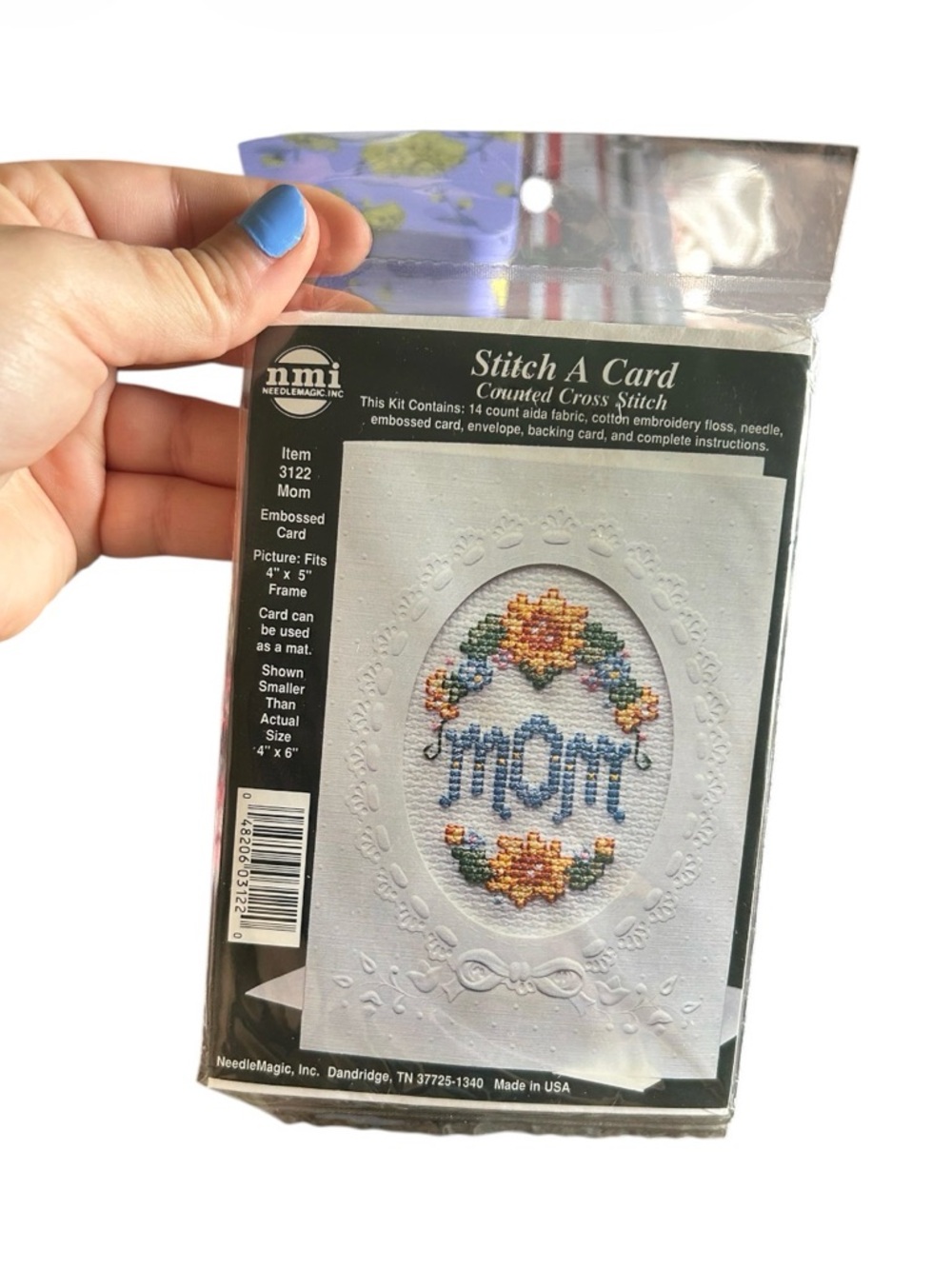 Vintage NMI Stitch-a-Card Cross-Stitch Kit – Mothers Day– Complete & Unused